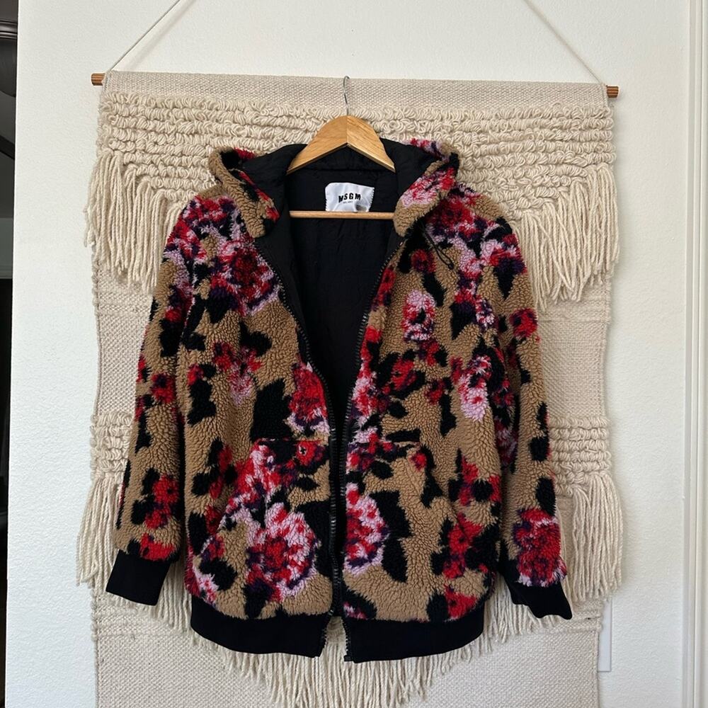MSGM Giubbino Faux Sherling Jacket